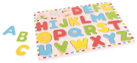 Bigjigs Toys Anglická abeceda s obrázky / od 3 let