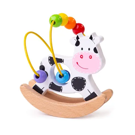 Bigjigs Baby Motorický labyrint houpačka kravička / od 1 roku