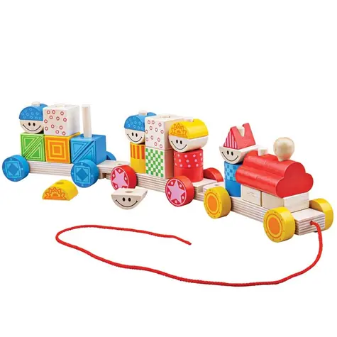 Bigjigs Baby Dřevěný vláček s nasazováním / od 3 let
