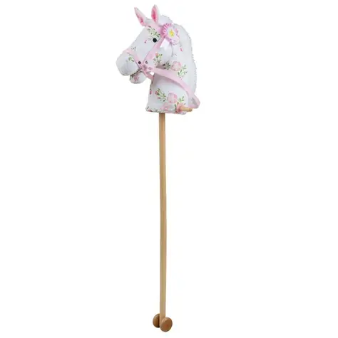 Bigjigs Toys Růžový kůň na tyči / od 3 let