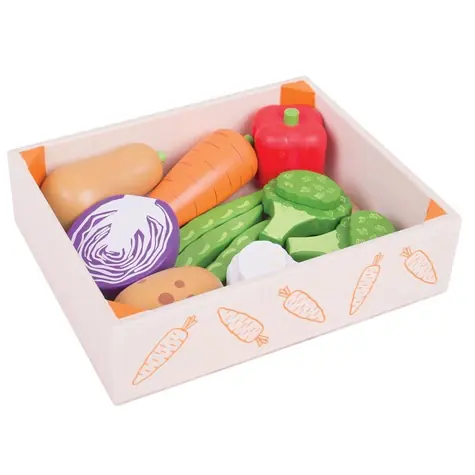 Bigjigs Toys Krabička se zeleninou / od 18 měsíců