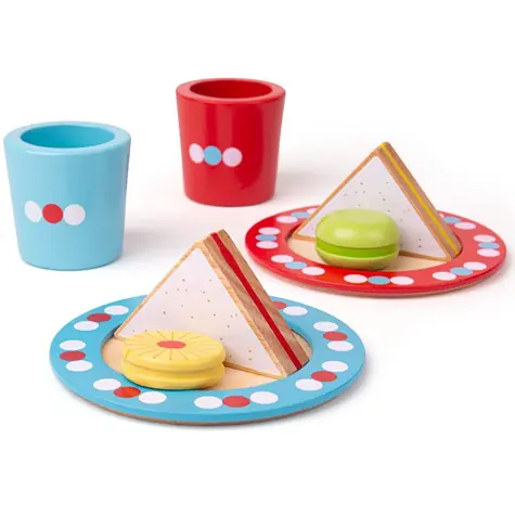 Bigjigs Toys Set svačinka s puntíky / od 3 let