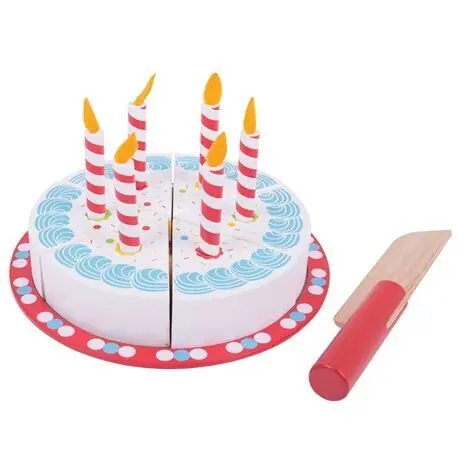 Bigjigs Toys Krájecí narozeninový dort / od 3 let