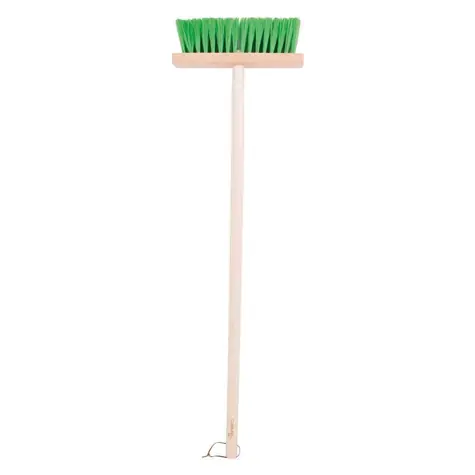 Bigjigs Toys Zahradní metlička s dlouhou násadou zelená / od 3 let