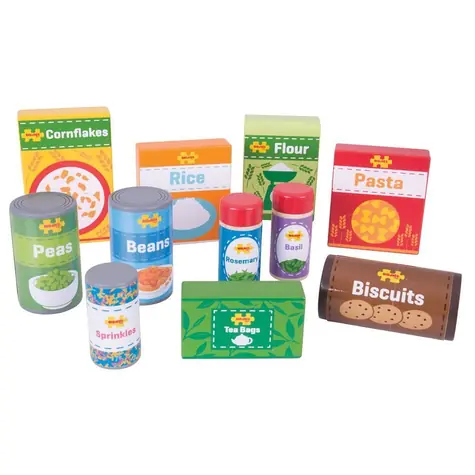 Bigjigs Toys Sada trvanlivých potravin / od 3 let