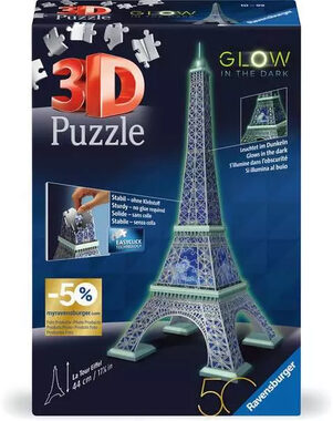 Ravensburger Eiffelova věž výroční edice (Noční edice) / 3D Puzzle / od 10 let