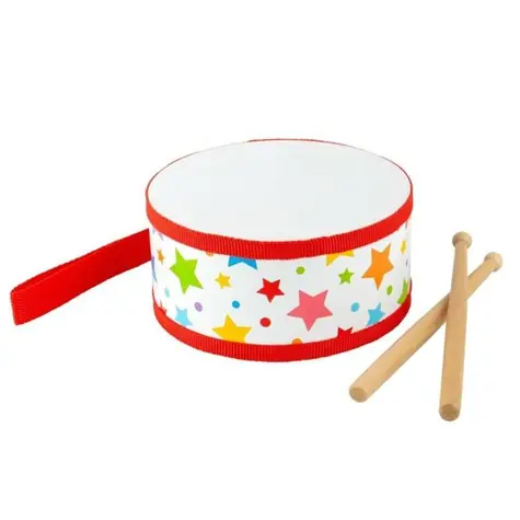 Bigjigs Toys Dřevěný bubínek hvězdičky / od 10 měsíců