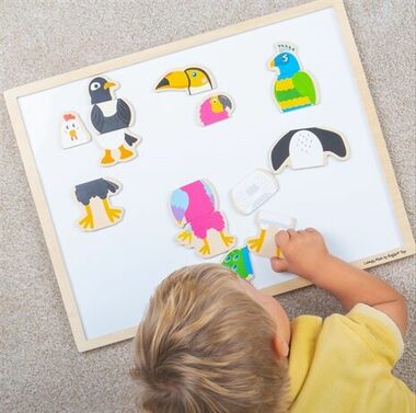 Bigjigs Toys Magnetky ptačí přátelé / od 3 let
