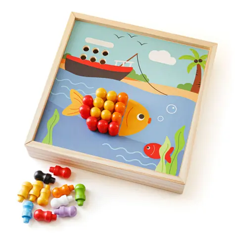 Bigjigs Toys Dřevěná mozaika Pláž / od 3 let