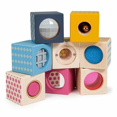 Bigjigs Toys Smyslové kostky / od 12 měsíců