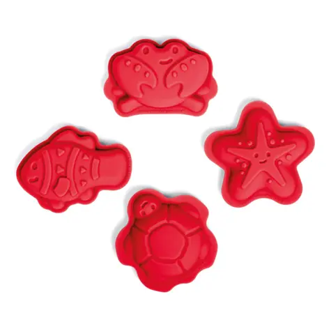 Bigjigs Toys Silikonové formičky Cherry červená / od 18 měsíců