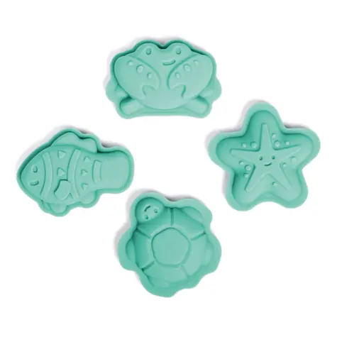 Bigjigs Toys Silikonové formičky Eggshell zelená / od 18 měsíců