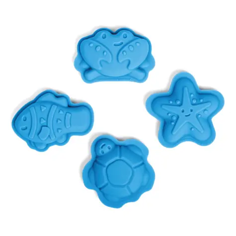 Bigjigs Toys Silikonové formičky Ocean modrá / od 18 měsíců