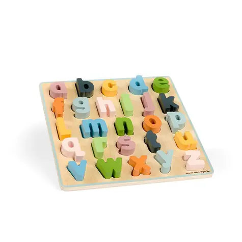 Bigjigs Toys Dřevěné puzzle malá písmena - abc / od 18 měsíců