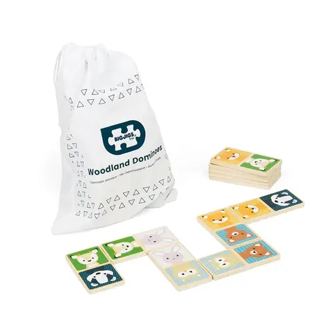 Bigjigs Toys Domino lesní zvířátka / od 2 let