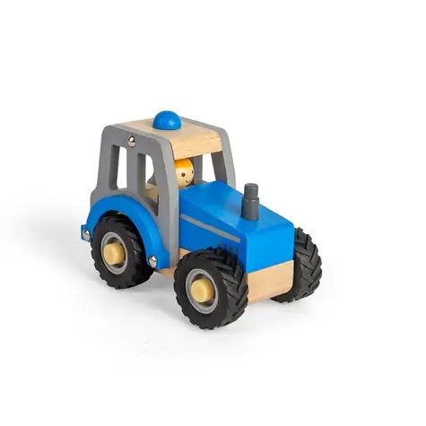 Bigjigs Toys Traktor modrý / od 12 měsíců