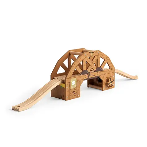 Bigjigs Rail Dřevěný padající most / od 3 let