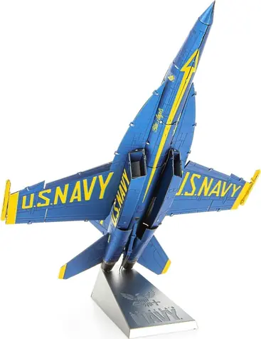 Metal Earth 3D Puzzle F/A-18 Super Hornet - Blue Angels / 45 dílků / od 14 let
