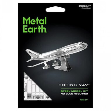 Metal Earth 3D Puzzle Dopravní letadlo Boeing 747 / 14 dílků / od 14 let