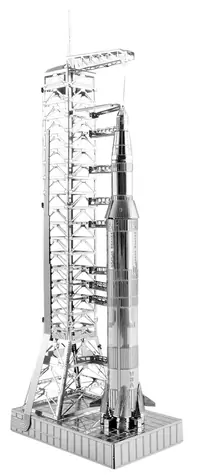 Metal Earth 3D Puzzle Apollo Saturn V s rampou / 26 dílků / od 14 let