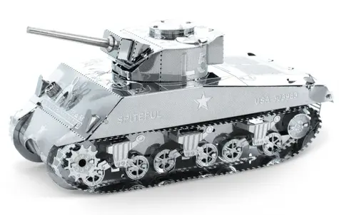 Metal Earth 3D Puzzle Tank M4 Sherman / 41 dílků / od 14 let 
