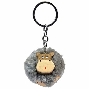 2Kids Toys Dřevěná klíčenka pompon Hroch / od 3 let