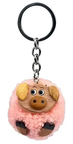 2Kids Toys Dřevěná klíčenka pompon Prase / od 3 let