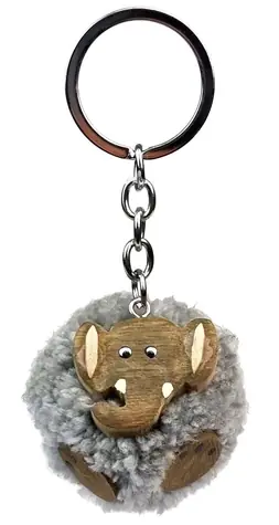 2Kids Toys Dřevěná klíčenka pompon Slon / od 3 let