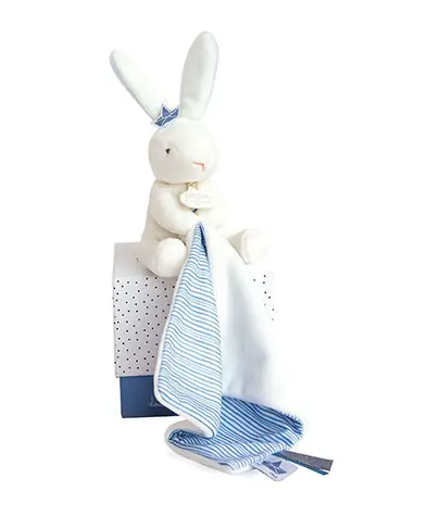 Doudou Dárková sada - králíček námořník s muchláčkem 10 cm / od 0 let