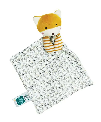 Doudou Dárková sada - Liška s dečkou z BIO bavlny 20 cm / od 0 let