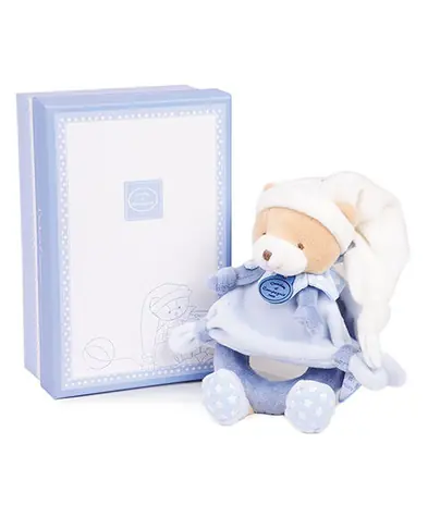 Doudou Dárková sada - Plyšové chrastítko medvídek 19 cm / od 0 let