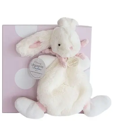 Doudou Dárková sada - Plyšový králíček růžový 26 cm / od 0 let