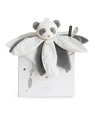 Doudou Dárková sada - Plyšový muchláček panda 26 cm / od 0 let
