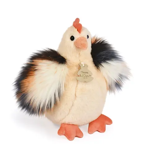Doudou Histoire d´Ours Plyšová slepička béžová 20 cm / od 0 let