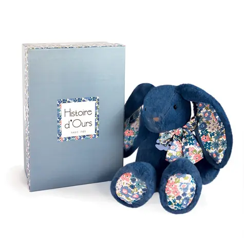 Doudou Histoire d´Ours Plyšový kamarád modrý králíček 25 cm / od 0 let
