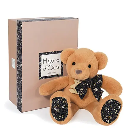 Doudou Histoire d´Ours Plyšový kamarád světle hnědý medvídek 25 cm / od 0 let