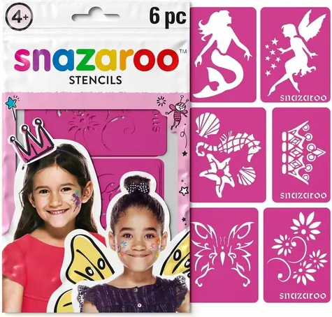 SNAZAROO Šablony na obličejové barvy Fantasy 6ks / od 4 let 