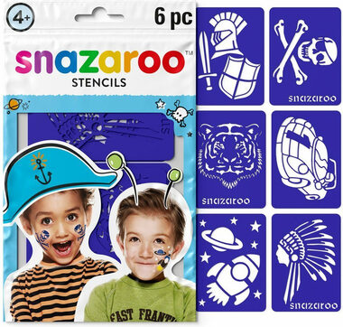 SNAZAROO Šablony na obličejové barvy Adventure 6ks / od 4 let 