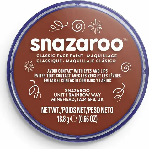 SNAZAROO Barva na obličej Rezavě hnědá 18ml