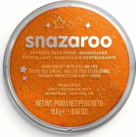 SNAZAROO Barva na obličej Třpytivá Oranžová 18ml