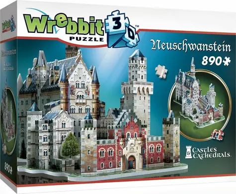WREBBIT 3D puzzle Zámek Neuschwanstein / 890 dílků / od 14 let 