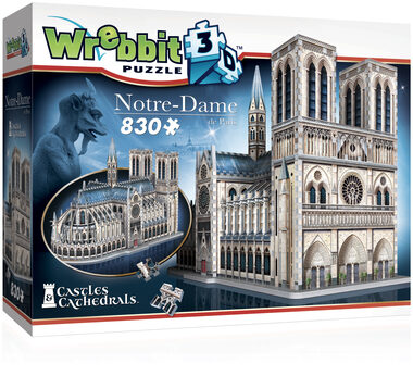 WREBBIT 3D puzzle Katedrála Notre-Dame / 830 dílků / od 14 let 