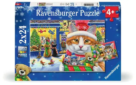 Ravensburger Vánoční koťata / 2x24 dílků / od 4 let 