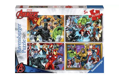 Ravensburger Avengers: Superhrdinové - 4x100 dílků / od 5 let