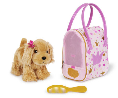 Pucci Pups Pejsek hnědý v kabelce Pink Crown Glam Bag / od 3 let