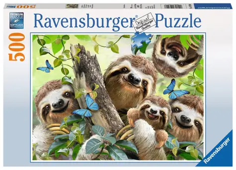 Ravensburger Lenochodovo selfie / 500 dílků / od 12 let