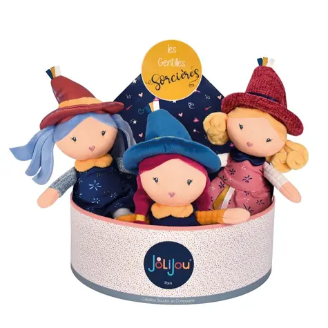 Doudou Jolijou Látkové panenky Čarodějnice 24 cm / od 0 let