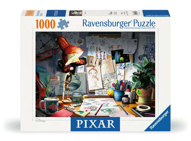 Ravensburger Disney Pixar: Stůl umělce / 1000 dílků / od 14 let