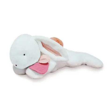 Doudou Plyšový králík s tmavě růžovou bambulkou 80 cm / od 0 let