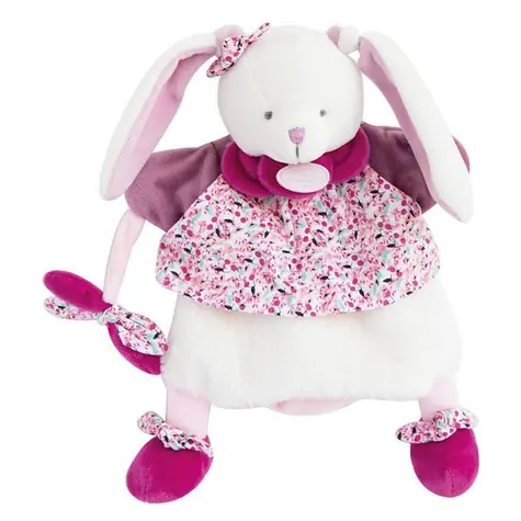 Doudou Plyšový maňásek zajíček růžový 28 cm / od 0 let